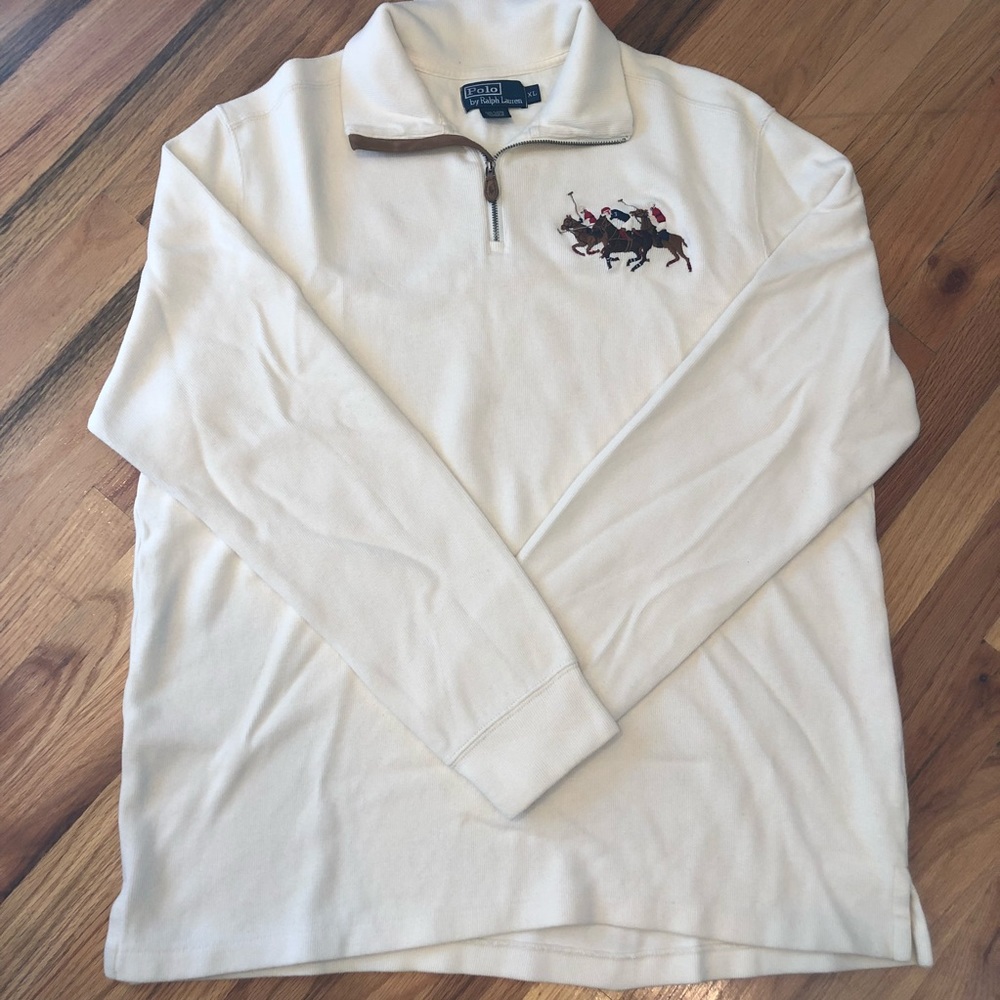 Cream polo sweater
